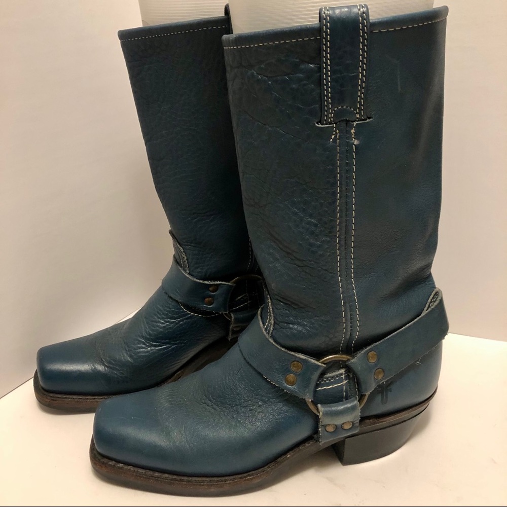 Frye Teal Turquoise Harness Boot Rare
